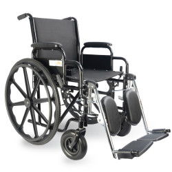 Medical Brace Αναπηρικό Αμαξίδιο 24" Πτυσσόμενο Απλού Τύπου 45cm MB.W2008 Μαύρο
